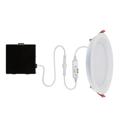 Globe électrique ultra mince blanc givré Energy Star de 6 po W Downlight encastré à DEL en métal 65 watts