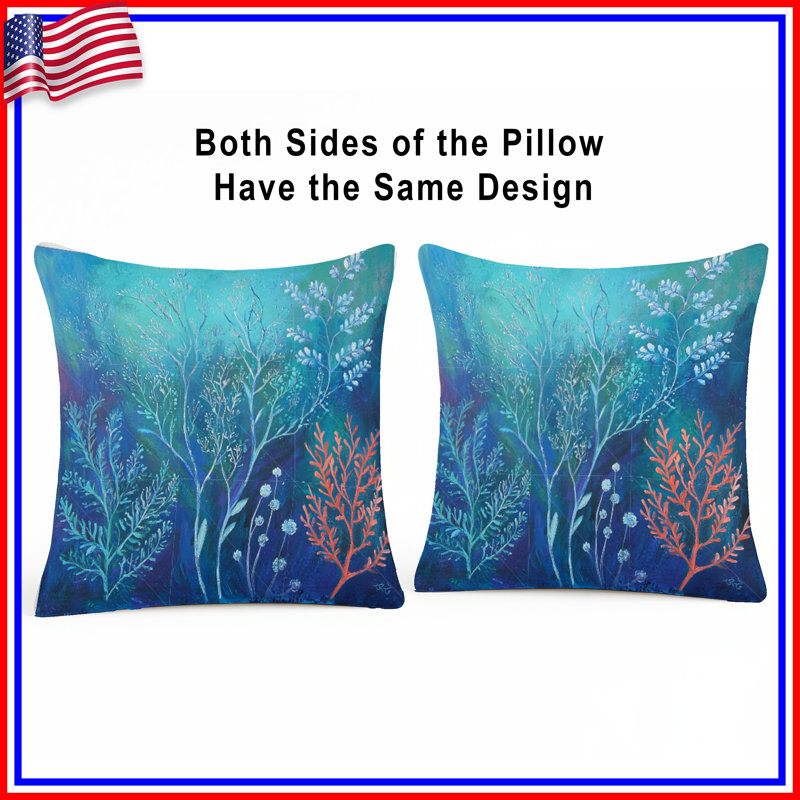 Coussin Botanical, coussins double face nature, 20 po x 20 po