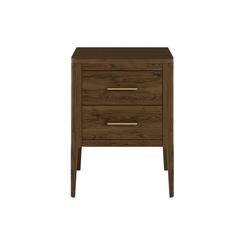 Alivya 43cm W Solid Wood Bedside Table