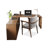 55.12"Dark walnut L-Shaped Solid Wood Office Sets