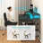 47 Inch Home Office Gaming Desk With Monitor Stand Charging Station-1574809014