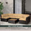 Garden Rattan Sofa Set Polyester Cover Replacement No Cushion-1820094857