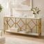 70.87 " W Marble Top Console Table