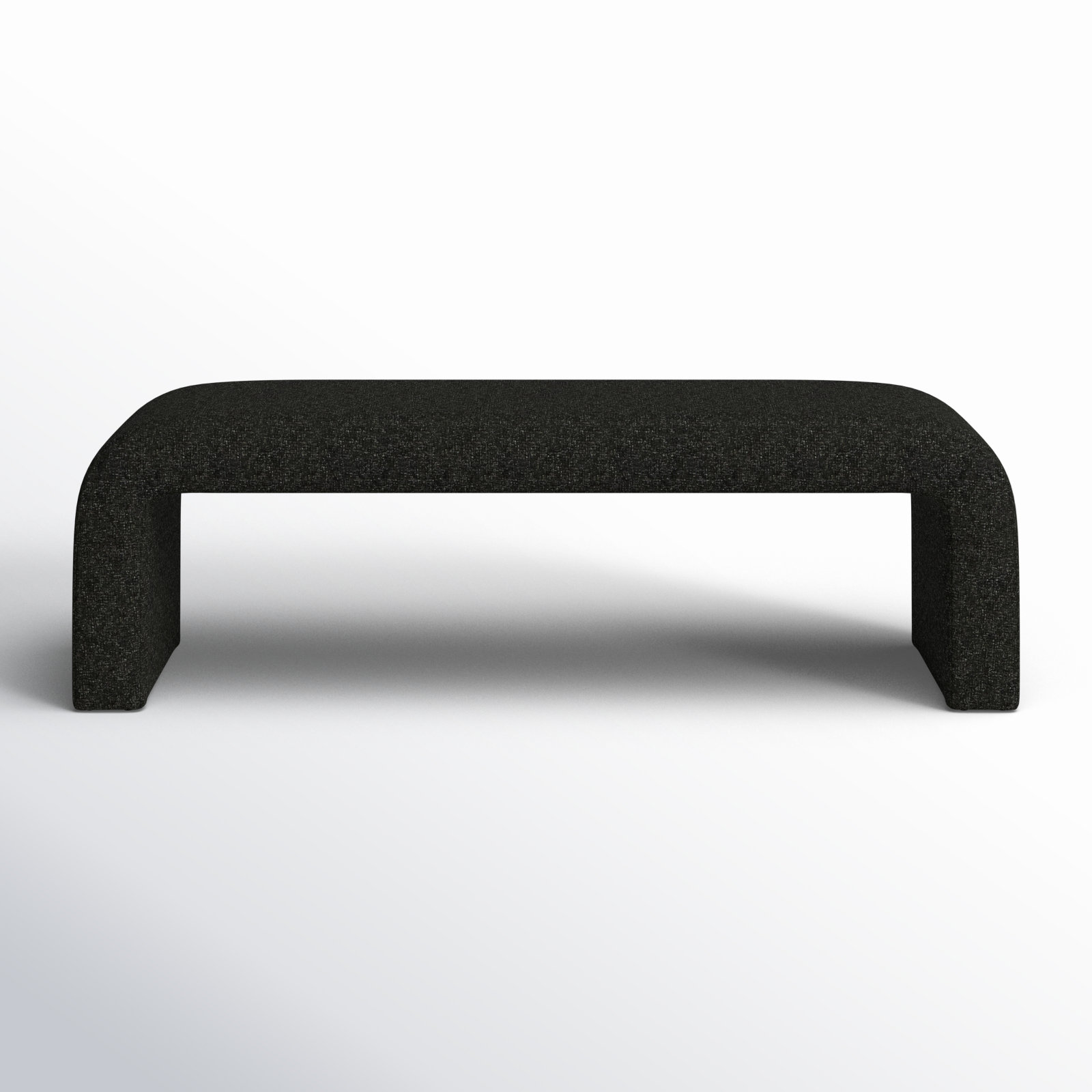 Daine 62" Linen Bedroom Bench, Black Linen