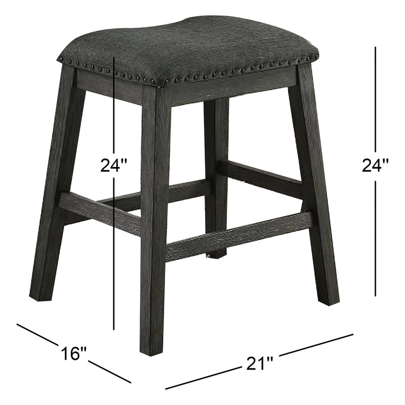 Rindy Upholstered Counter Stool with Solid Wood Frame