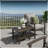 19" Square Brown Metal Outdoor Side Table, 2-Tier All-Weather Patio End Table-1099478301