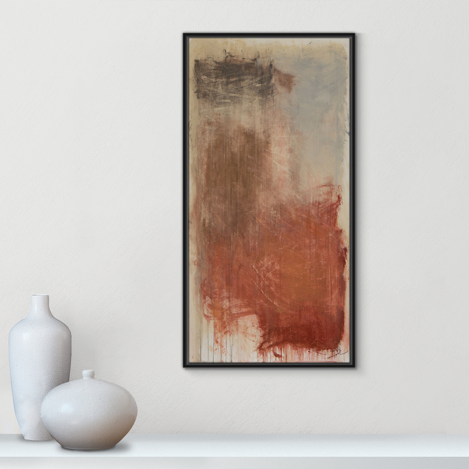 Colin "Autumn Over The Riviera" Print, 41.5" H x 21.5" W, Black