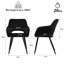 2 X Dining Chairs, Velvet Upholstered Kitchen Counter Chair, Lounge Reception Chairs For Dining Room-794295741