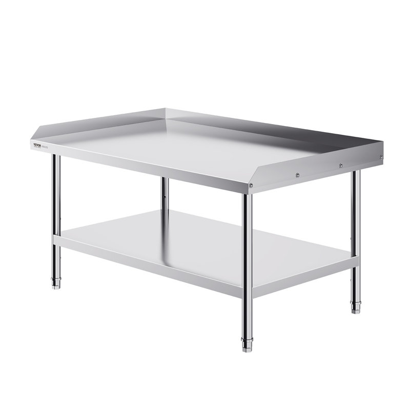 Table de travail portative réglable en acier inoxydable L 48 po x l 30 po x H 26 po VEVOR