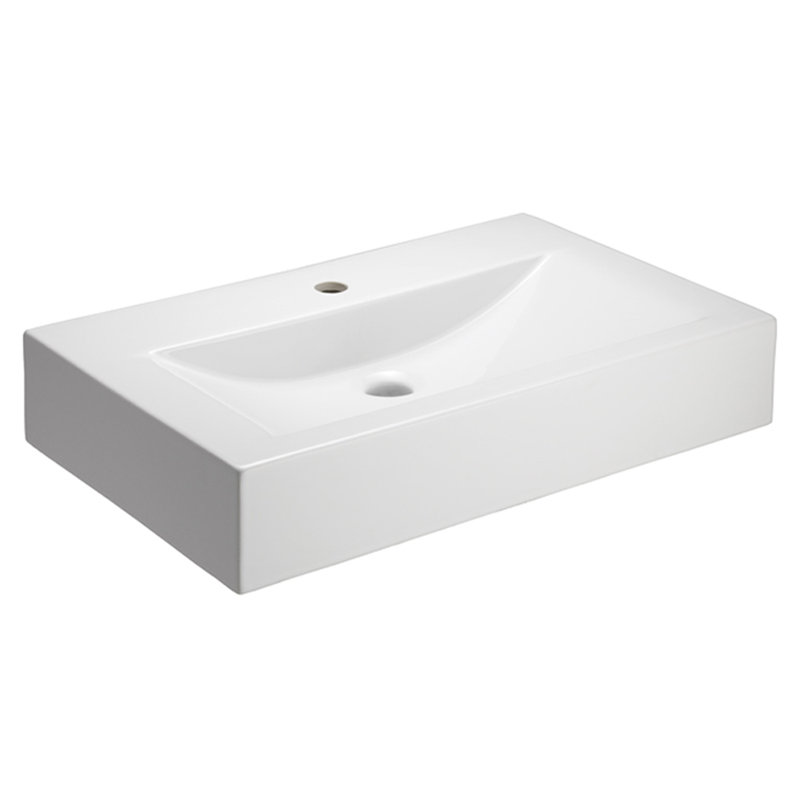 Lavabo de salle de bain vasque rectangulaire avec trop-plein Sonja, Simple