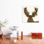 Deer, Candy Cane Wreath by Fab Funky - Painting on Canvas-532802414-406365568