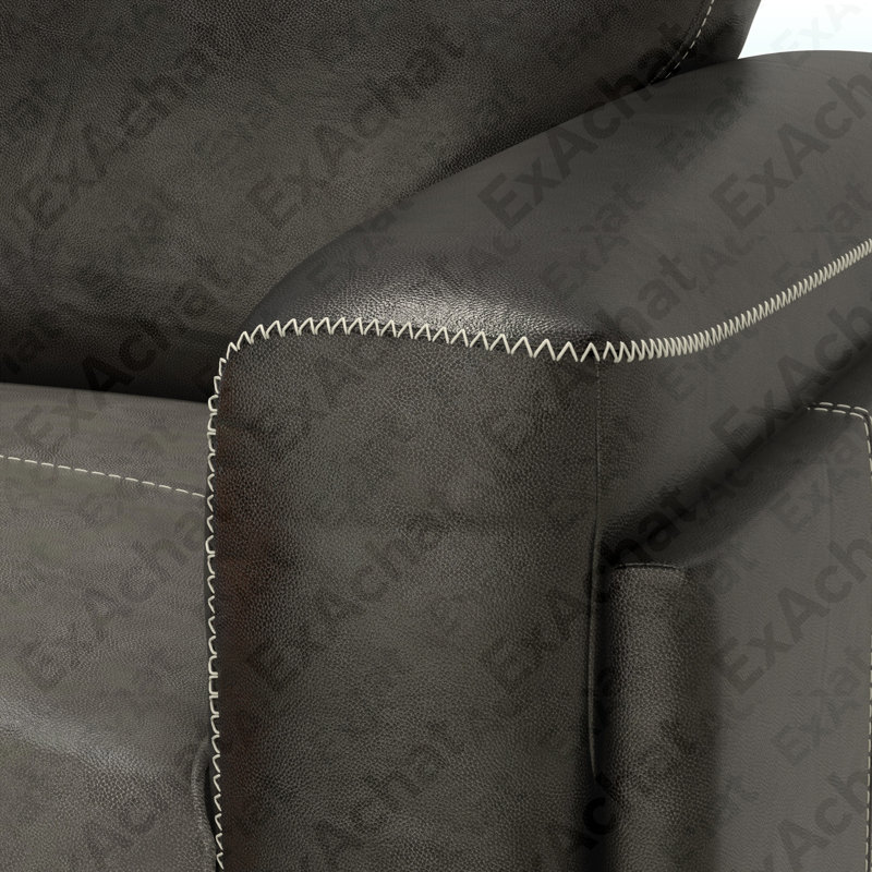 Charcoal Gray Leather Chair