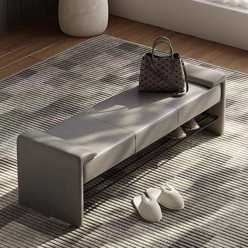 Banc de rangement pour chaussures 5 paires, Gris