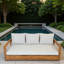 Canapé de patio 3 places avec coussin plus épais, coussins moelleux, coussins de pieds réglables et housses de coussin amovibles-749509894