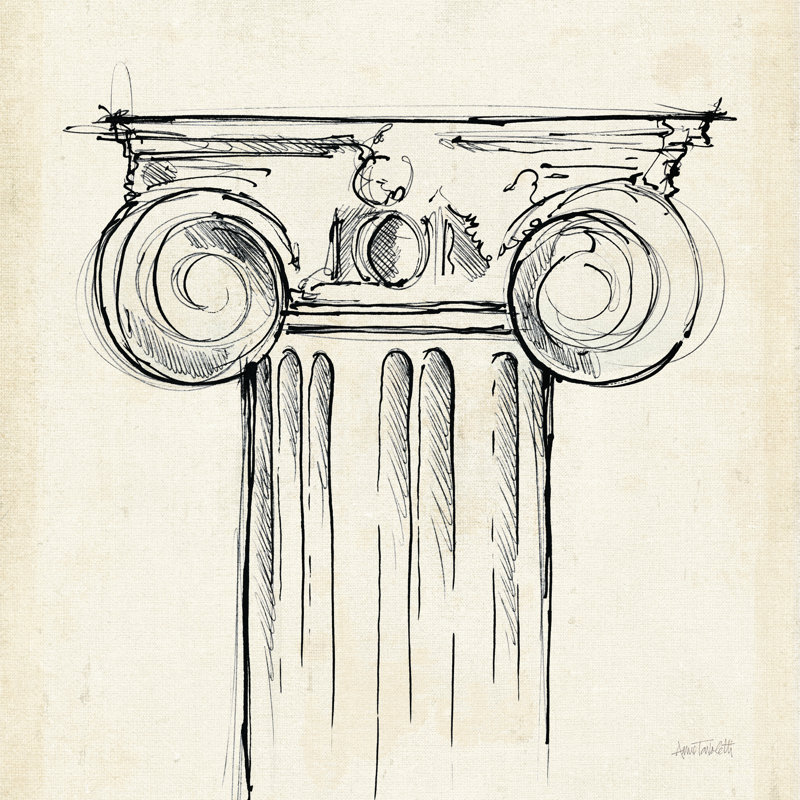 Museum Sketches VII by Anne Tavoletti - Wrapped Canvas Print, 76cm H x 76cm W