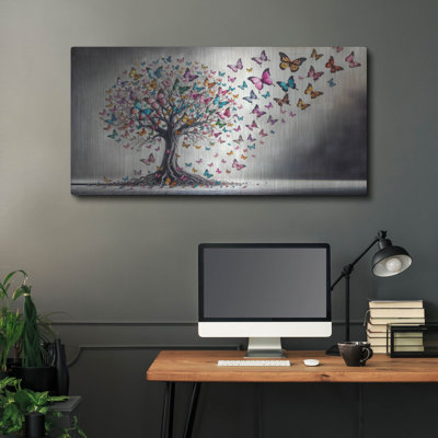 'Tree Of Flight' by Rey Klimt Metal Wall Art, 48" x 24"