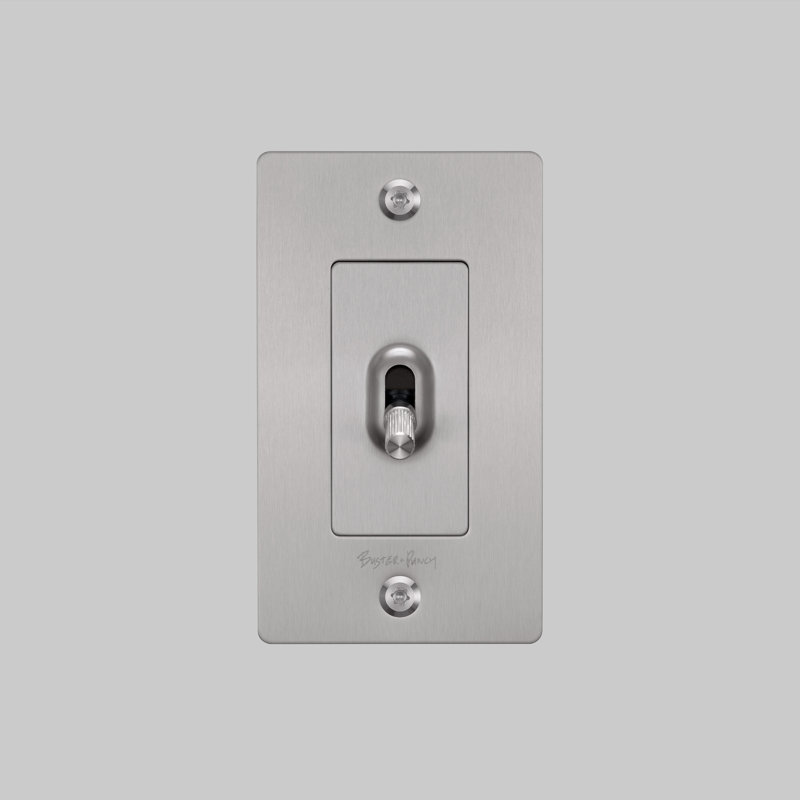 1G Toggle / Linear / With Logo, 1 Gang, Steel