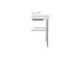 Cheviot Products Évier de salle de bain Essex 24 po avec débordement et base console en métal 31 po-17756040-17756042