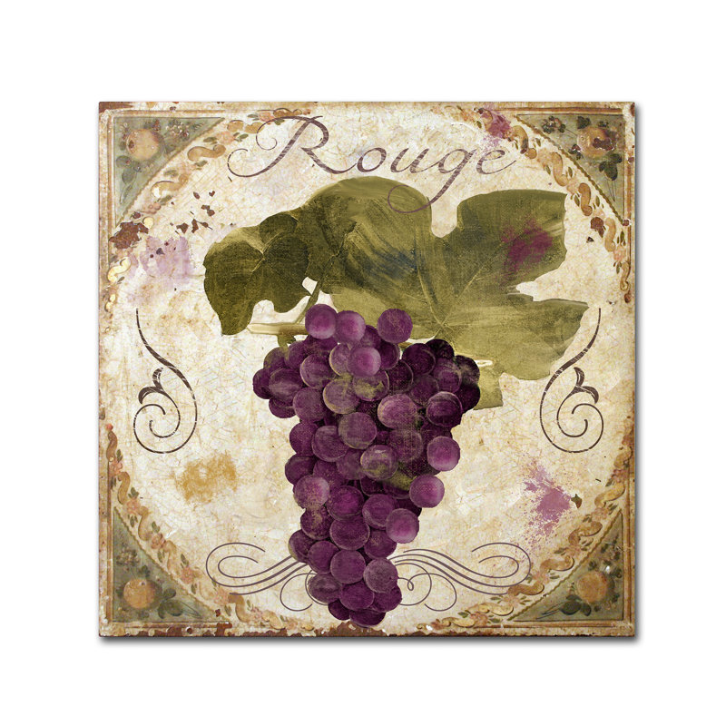 « tuscany table rouge » par la boulangerie de couleur, impression sur toile tendue, H 35 po x l 35 po x P 2 po