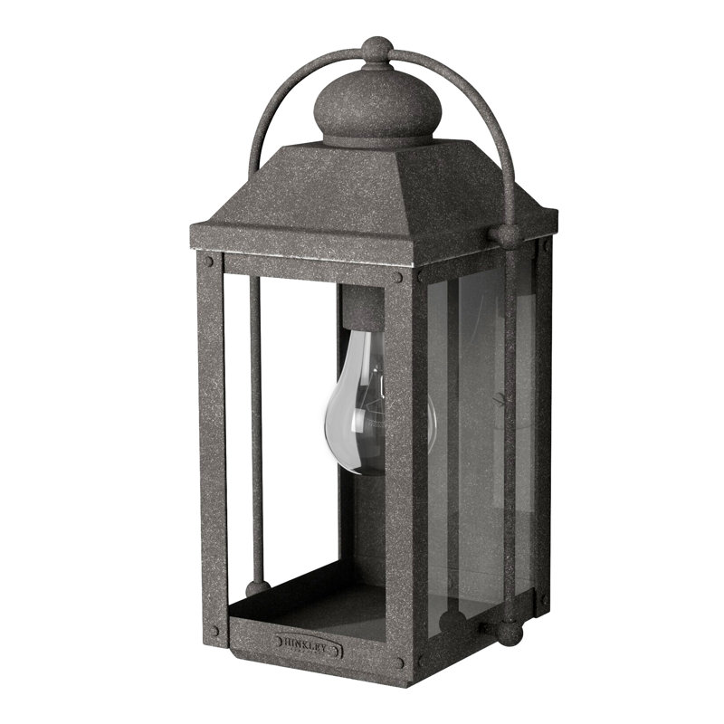 Anchorage Outdoor Wall Lantern, Aged Zinc, Yes