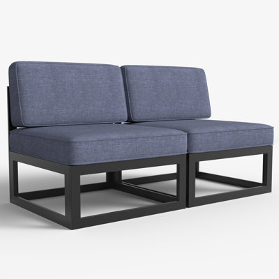 Ensemble de 2 chaises modulaires d'extérieur Layinsun