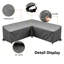 Ensemble de meubles de patio imperméables en forme de V pour terrasse, pelouse et cour arrière, 100 po x 100 po gris