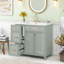 Meuble-lavabo de 36 po de style transitionnel avec lavabo en résine-35284085