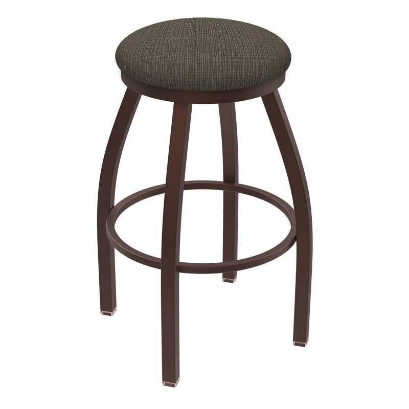 Tabouret pivotant Cragin XL802, Bronze, Tissu - graphique calice, Tabouret de bar (siège d’une hauteur de 30 po)