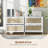 2 Drawer File Cabinet with Lock, Vertical Filing Cabinet with Keys, Rattan Drawers and Adjustable Hanging Bar for Letter, A4 and Legal Size Paper, White
