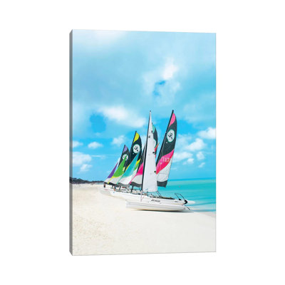 Impression sur toile tendue, "Colorful bateaux" par Erin Summer