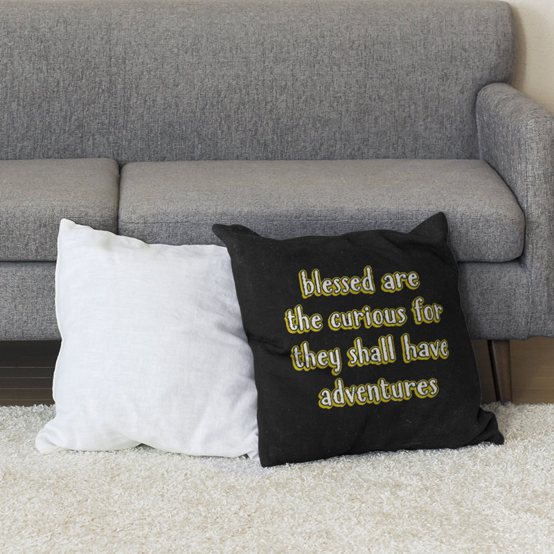 Coussin de sol curiosité inspirant, 40 po x 40 po, Jaune