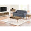 Table basse rectangulaire Mid-Century, rangement Evolution, stratifié noyer, pieds en bois de style salon, rectangulaire, mise à niveau