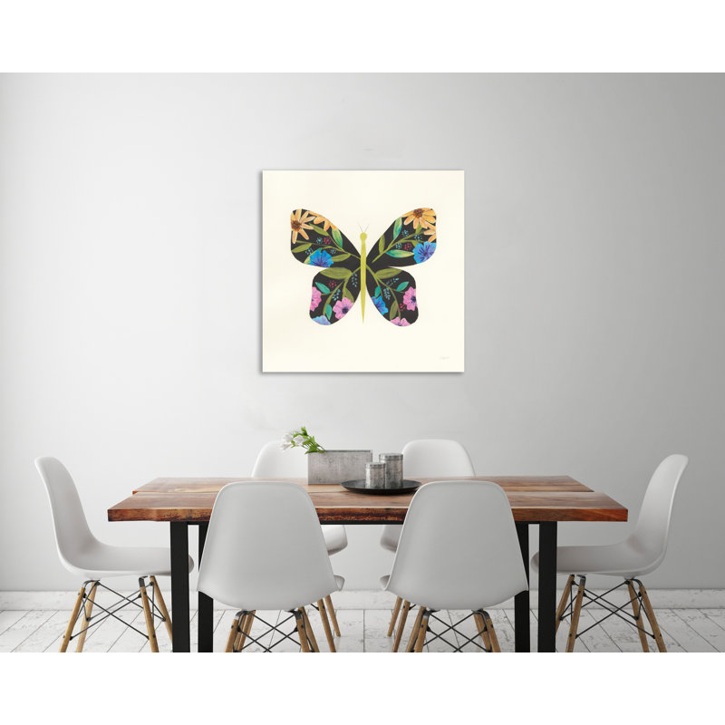 «Butterfly Garden I», toile tendue par Courtney Prahl, H 24 po x l 24 po x P 1,5 po