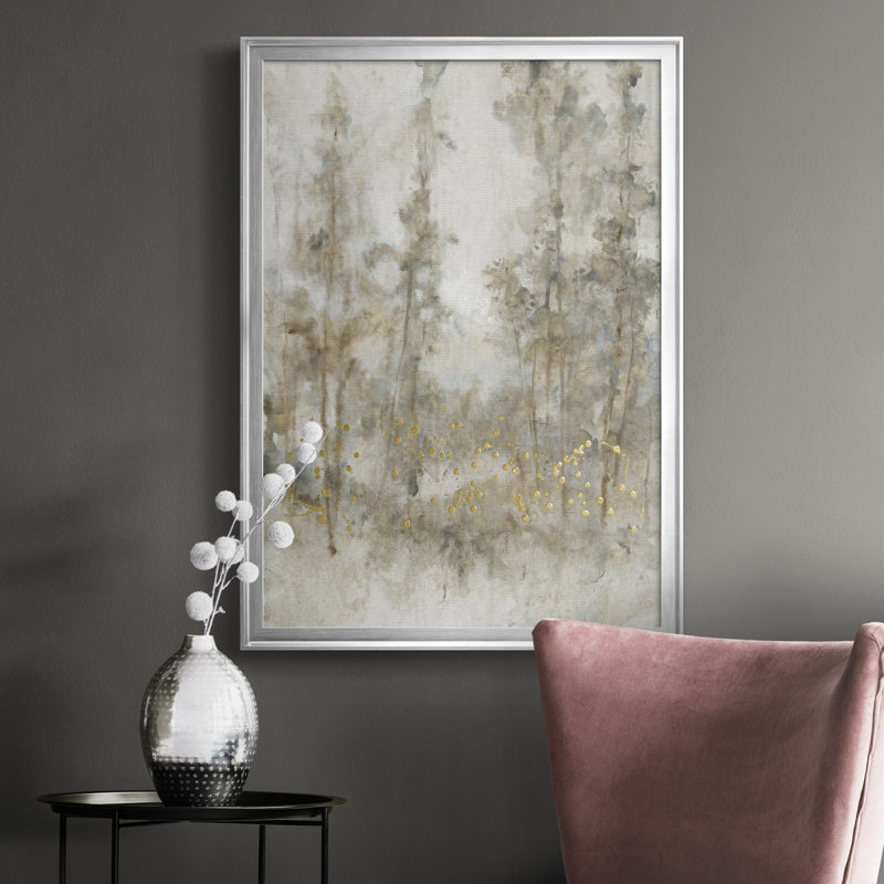 Thicket Of Trees I - reproduction d'art sur toile, H 24,5 po x l 18,5 po x P 1 po, Cadre argenté