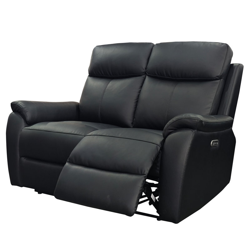 Windsor Powerglide 3 + 2 + 1 Real Leather Power Recliner Sofa Suite, Tan, Black