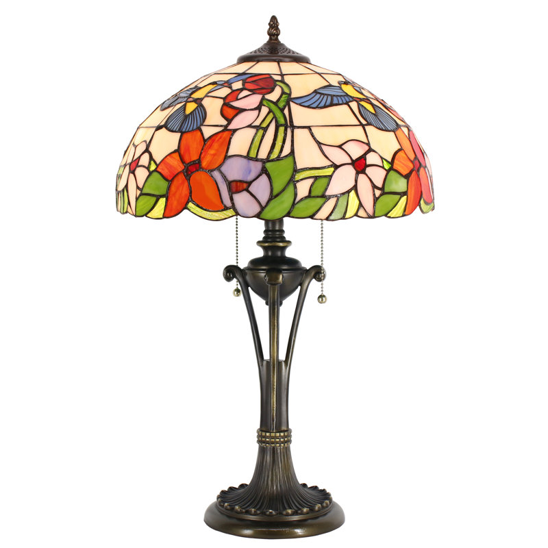 Lampe de table Tiffany Amber Hummingbird