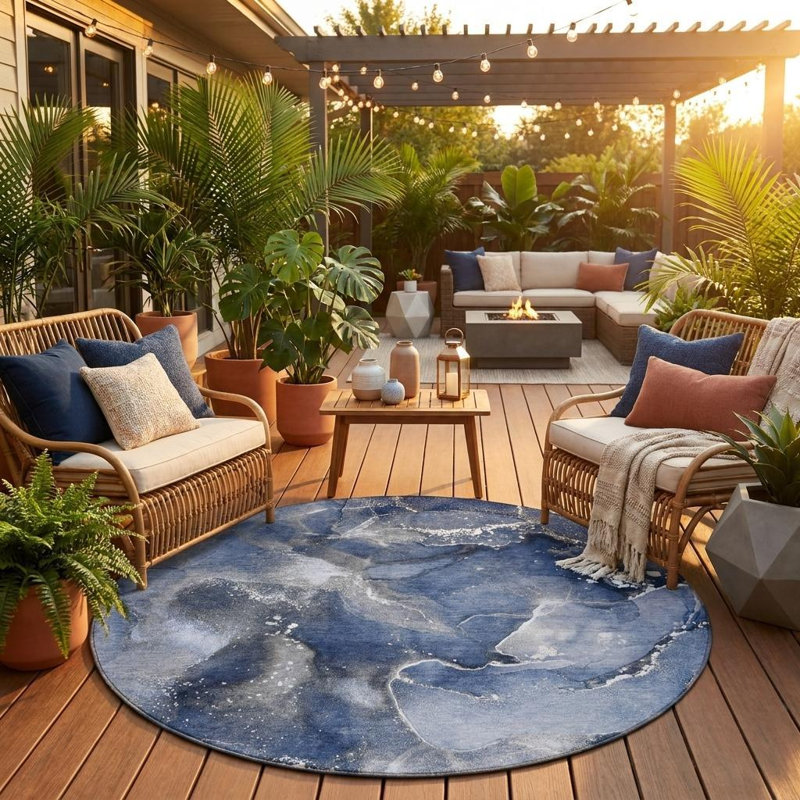 Tapis d'intérieur rond 8 po