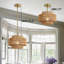 Luminaire suspendu 1 lumière Boho Rattan