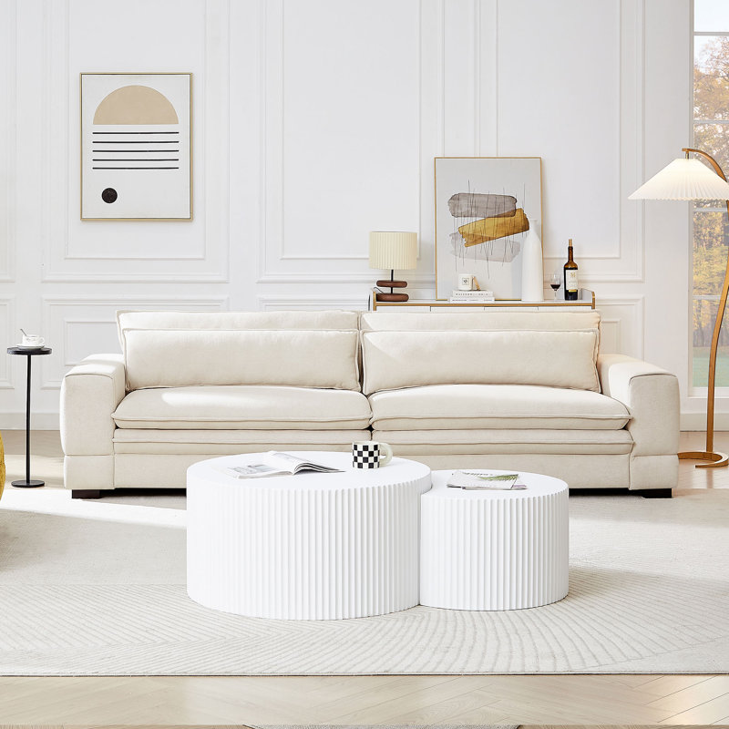 Canapé rembourré Lamere, Beige