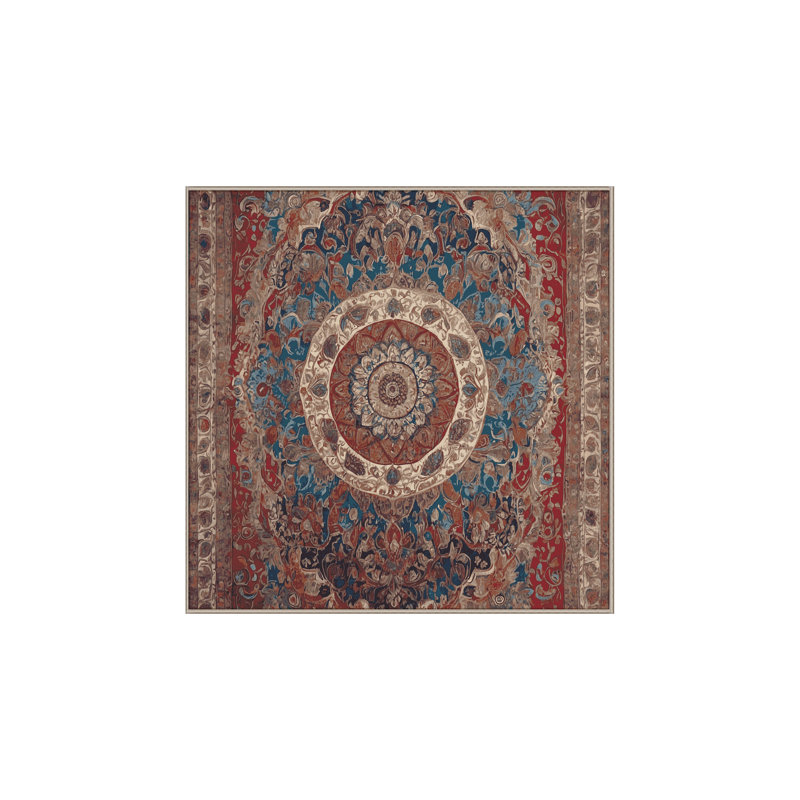 Machine Washable Brown Area Rug, Square 8'