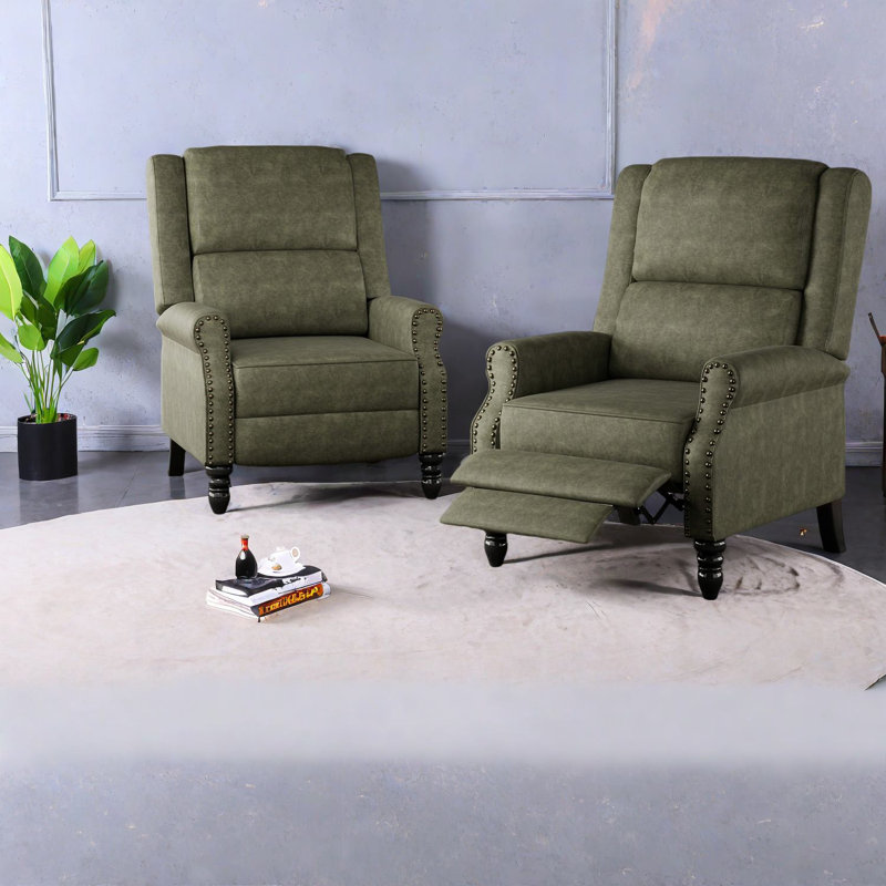 Fauteuils inclinables confortables en similicuir, design moderne pour le salon, Rv