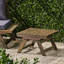 Table d'appoint d'extérieur grise en bois, 49 x 49 x 31 cm, plateau à lattes, couleur, caractéristiques