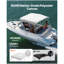 Auvent à 3 arcs pour bateau Bimini L 6 pi (61 po à 66 po) x H 46 po gris clair-128941227