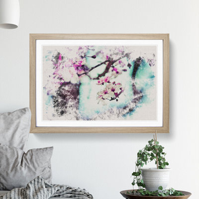 Pink Cherry Blossom Flowers Vol.10 - Picture Frame Graphic Art