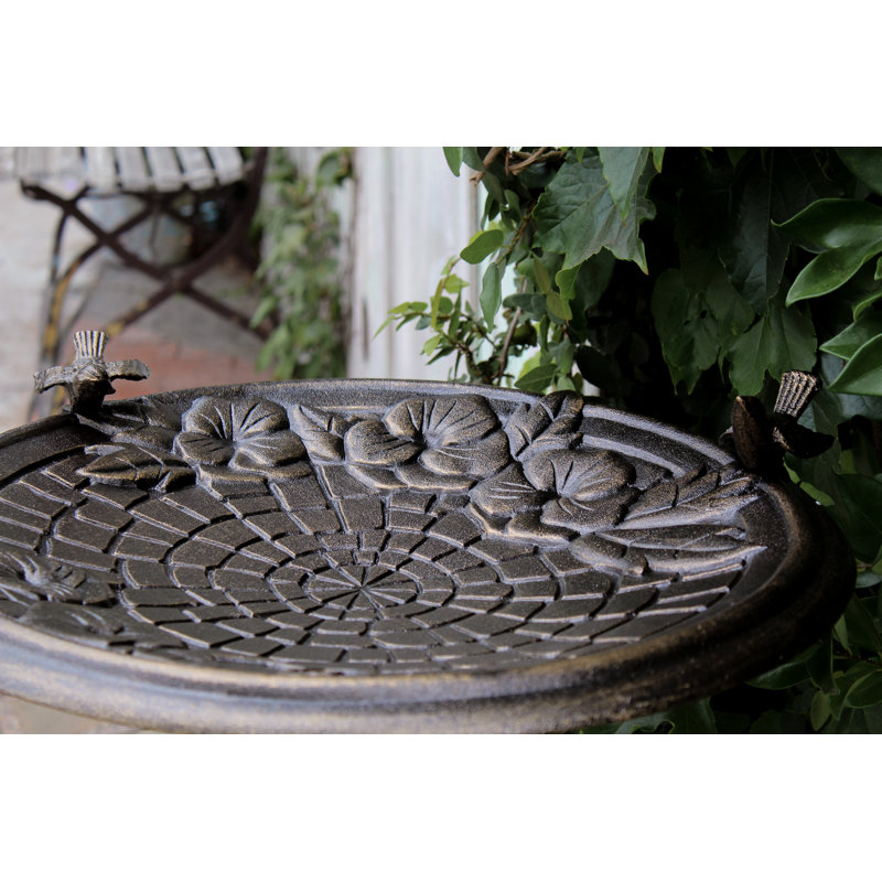 Zelman Metal Tiered Birdbath