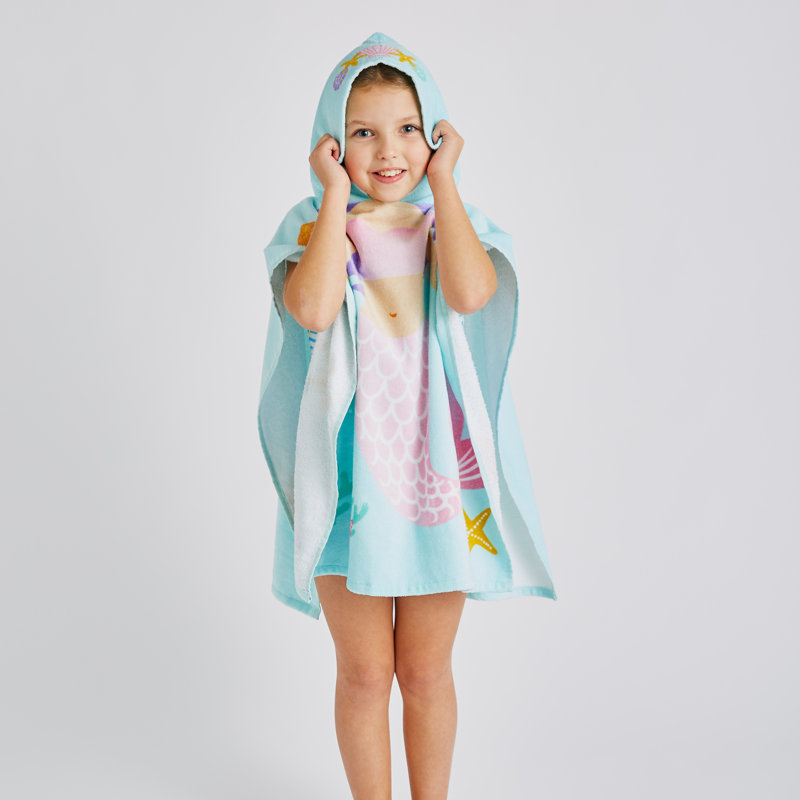 Mermaid Hooded Towel Poncho