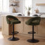 Ensemble de 2 tabourets de bar à hauteur réglable, tabourets de comptoir pivotants en tissu chenille, tabourets de bar de cuisine rembourrés avec dossier ajouré incurvé, tabourets de pub modernes, vert-1630192713