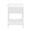 1 table d'appoint en métal 1 tiroir et 1 tablette ouverte en blanc-1438075220