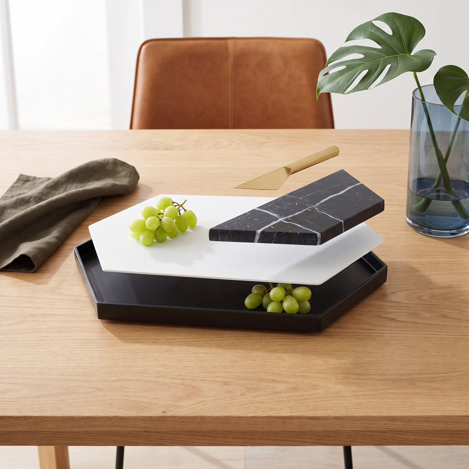 Rabbit Genuine Marble Serving Tray