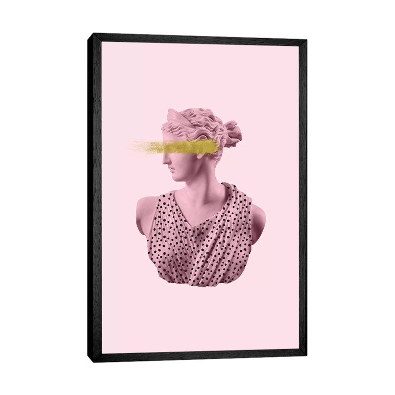 Goddess In Spots - Print on Canvas, 66.04cm H x 45.72cm W x 3.81cm D, Black Framed